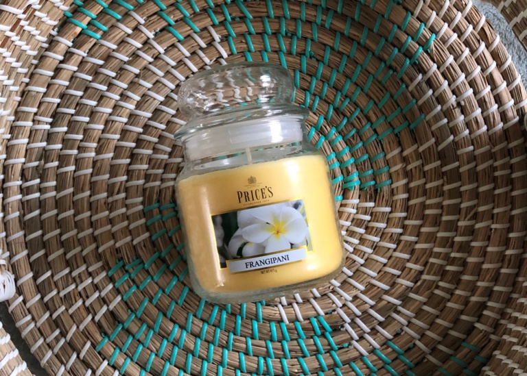Prices Candles fragrance of the month – Frangipani